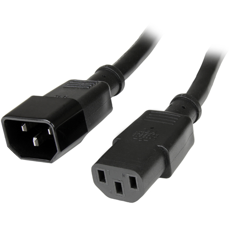 STARTECH.COM 10ft 14 AWG Computer Power Cord Extension - C14 to C13 PXT1001410